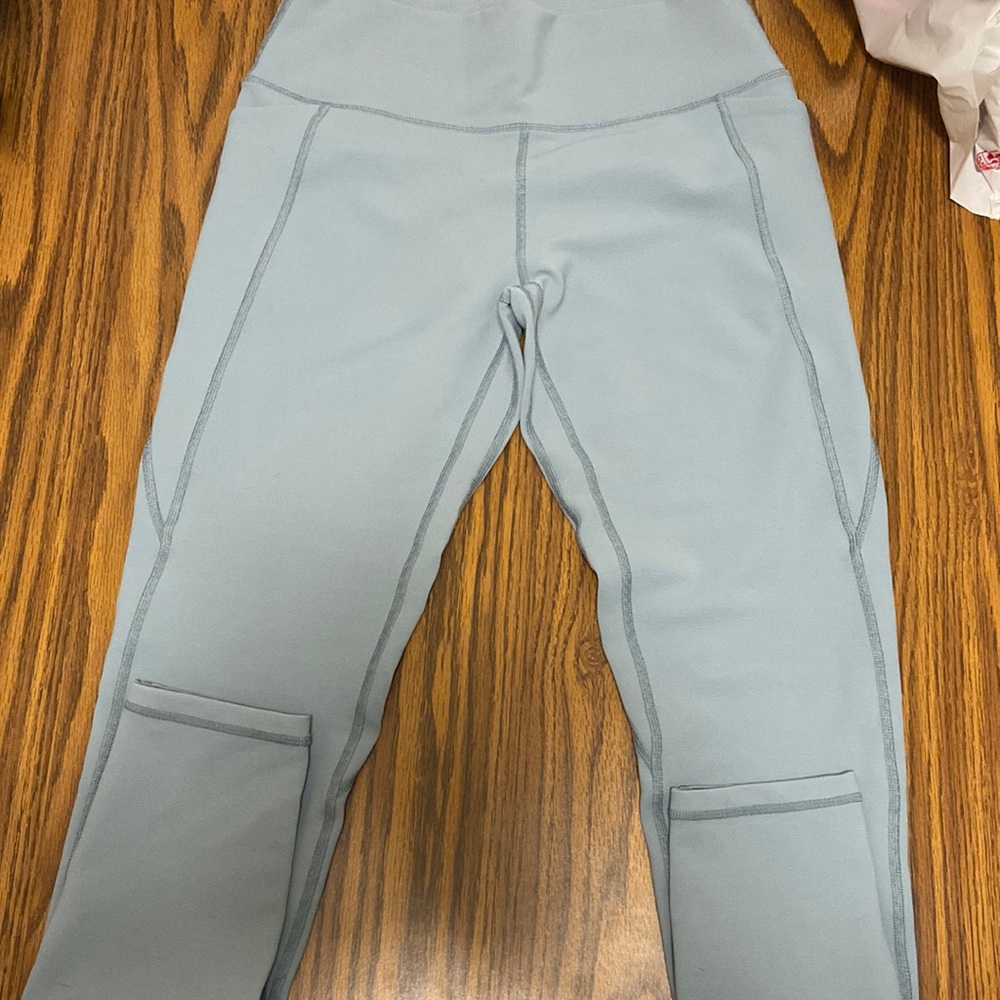 Steele blue/gray leggings w/pockets